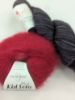 Ruby and Charcoal Winter Point Cowl Kit with worsted yarn and Kid Seta